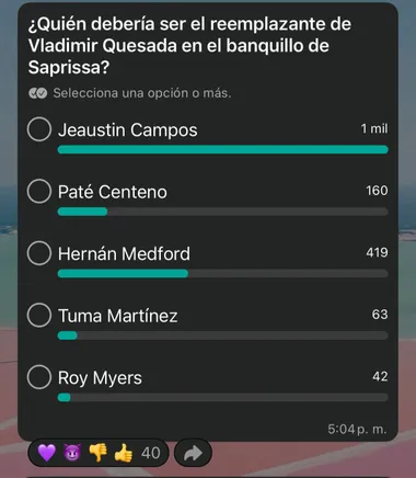 La afición de Saprissa elige a Jeaustin Campos (Captura de pantalla).