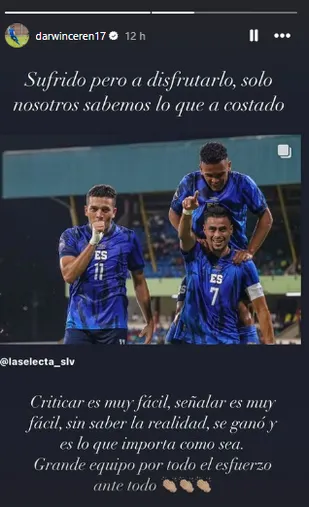 Darwin Cerén, jugador de El Salvador.