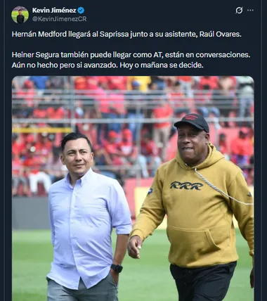Kevin Jiménez en su cuenta oficial de X
