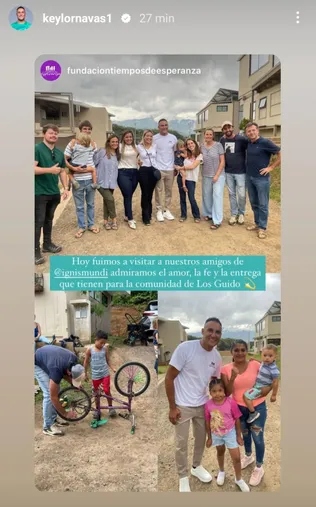 Keylor Navas junto a su fundación "Tiempos de Esperanza".