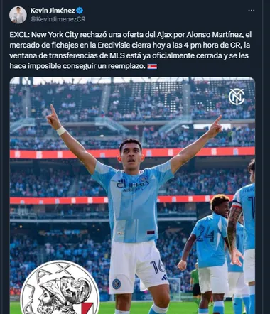 Kevin Jiménez en su cuenta oficial de X.