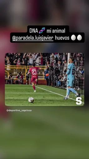 El mensaje de Javon East para Paradela (Instagram).