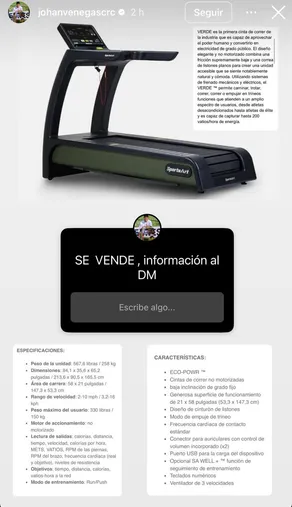 Y la segunda, con todos los detalles de la máquina.