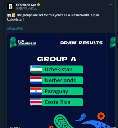 Grupo de Costa Rica en el Mundial de Futsal 2024