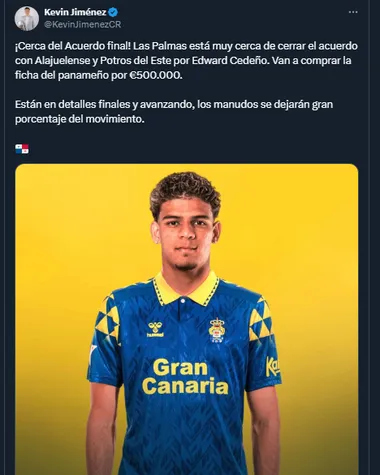 Kevin Jiménez en su cuenta oficial de X