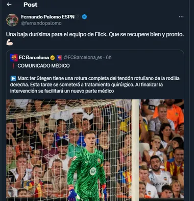 Fernando Palomo en su cuenta oficial de X