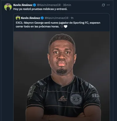 Kevin Jiménez en su cuenta oficial de X