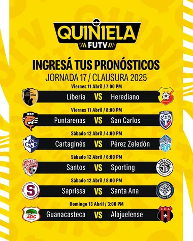 Los partidos de este fin de semana.