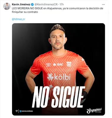 Leo Moreira ya sabe que no seguirá. (x.com)