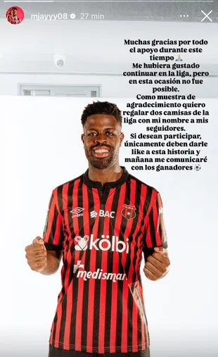 James sorteará dos camisetas (Instagram).