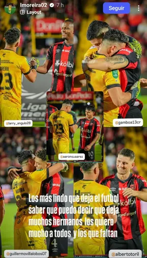 El emotivo gesto de Leo Moreira (Instagram).