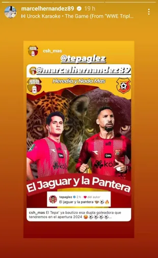 Mensaje de Marcel Hernández y Tepa González