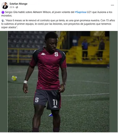 Estefan Monge compartió la noticia. (Facebook)