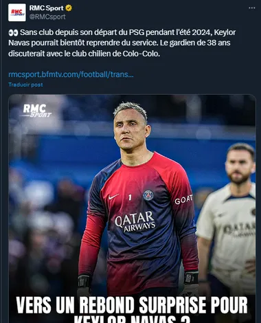 RMC SPORT - Keylor Navas