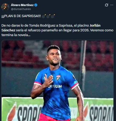 Periodista Álvaro Martínez en su cuenta oficial de X