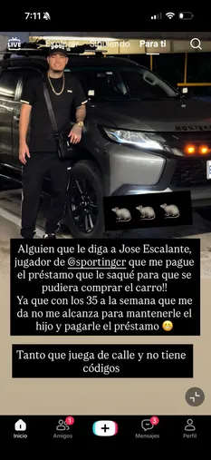 La fuerte denuncia contra José Escalante (Tik Tok).