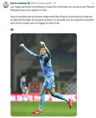 El futuro de Patrick Sequeira parece estar en Brasil. (X.com)