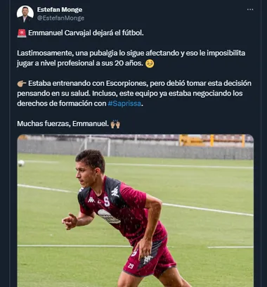 Estefan Monge en su cuenta oficial de X. 