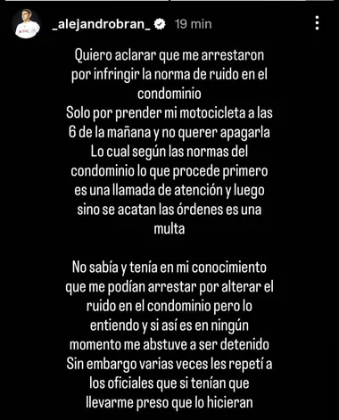 Bran en su cuenta de Instagram.
