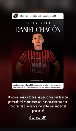Daniel le agradeció a su madre, Carolina Chacón. (
