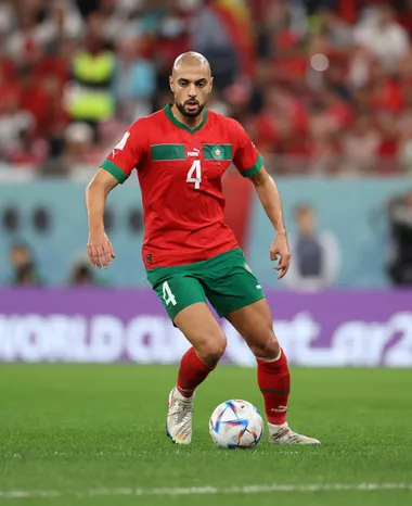Sofyan Amrabat la rompió toda en Qatar 2022 (Getty Images).