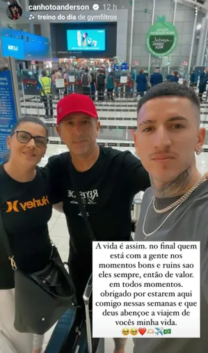 Canhoto se despidió de su familia en Costa Rica. (Instagram)