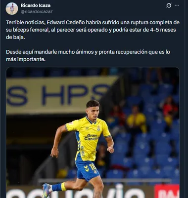 El periodista Ricardo Icaza en su cuenta oficial de X.