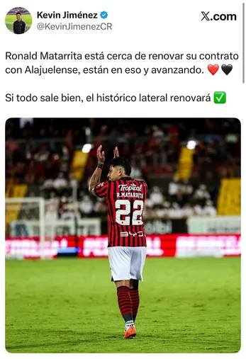 La información de Kevin Jiménez. (x.com)
