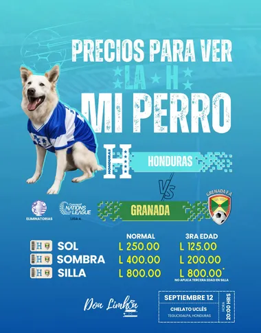 El precio de las entradas para ver Honduras y Granada.