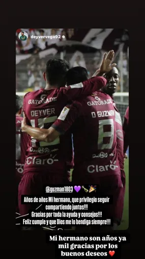 David Guzmán recibió felicitaciones de compañeros y familiares en Instagram. (