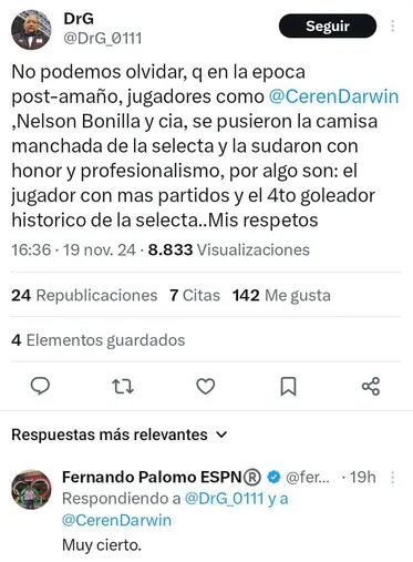 El periodista Fernando Palomo suscribió a los dichos del ex médico de La Selecta. (