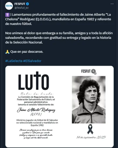 La FESFUT en su cuenta oficial de X