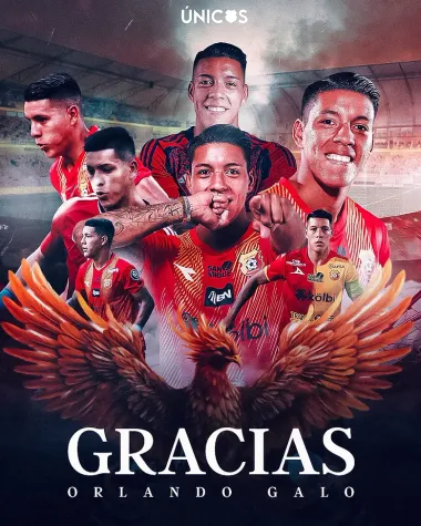 Desde Herediano le agradecieron a Orlando Galo por su entrega (Twitter).
