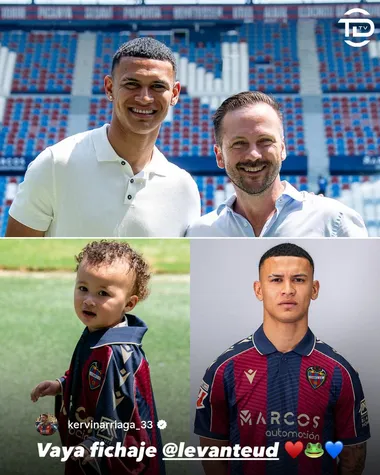 Kervin Arriaga compartió junto a su hijo en el estadio del Levante