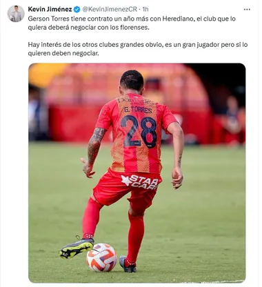Kevin Jiménez contó la relación contractual del jugador. (x.com)