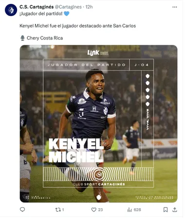 Kenyel Michel fue elegido como el jugador del partido. (X.com)