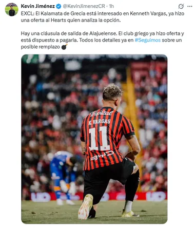 La información de Kevin Jiménez.