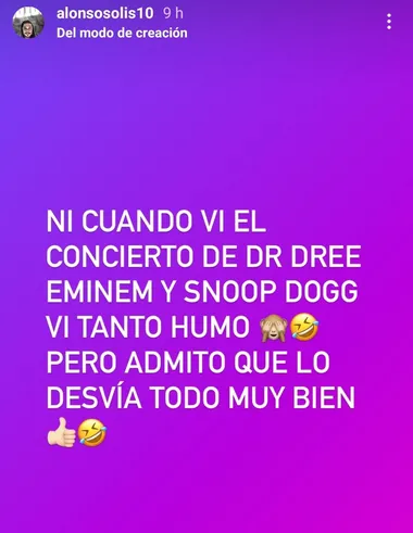 La historia de  Alonso Solís (Instagram).