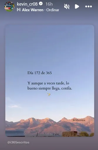 La historia de Kevin Chamorro (Instagram).