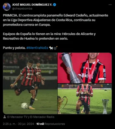 Edward Cedeño tiene dos ofertas sobre la mesa y desde España. (