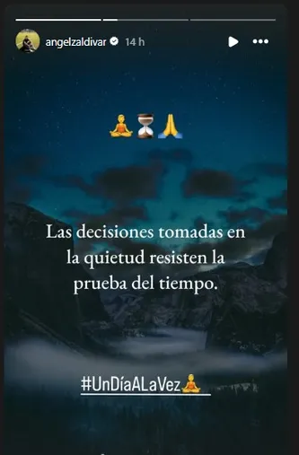 Ángel Zaldívar en su cuenta oficial de Instagram