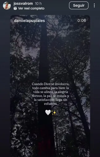 La historia de Joseline Valverde (Instagram).