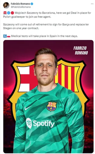 La confirmación de Fabrizio Romano. (Twitter)