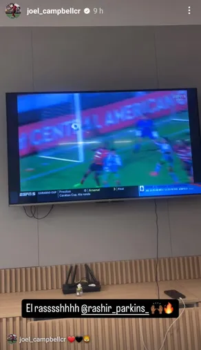 Joel Campbell en su cuenta oficial de Instagram 
