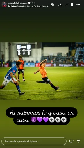 El mensaje de Luis Paradela con una canción polémica. (Instagram)