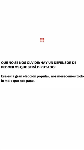 La segunda historia que publicó Chacón (Instagram).