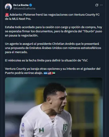 Cuenta oficial de X del periodista Álvaro De La Rocha 