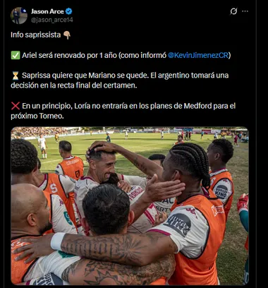 El periodista el periodista Jason Arce en su cuenta oficial de X