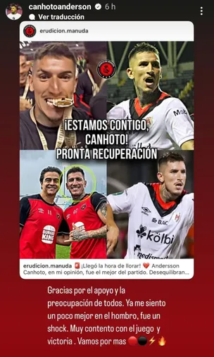 Anderson Canhoto en sus redes sociales