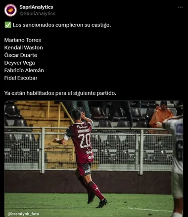 Los jugadores con los que volverá a contar Saprissa.